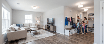 Spacious 3 bedroom apartments Myrtle Beach layout with large living room for family storage.